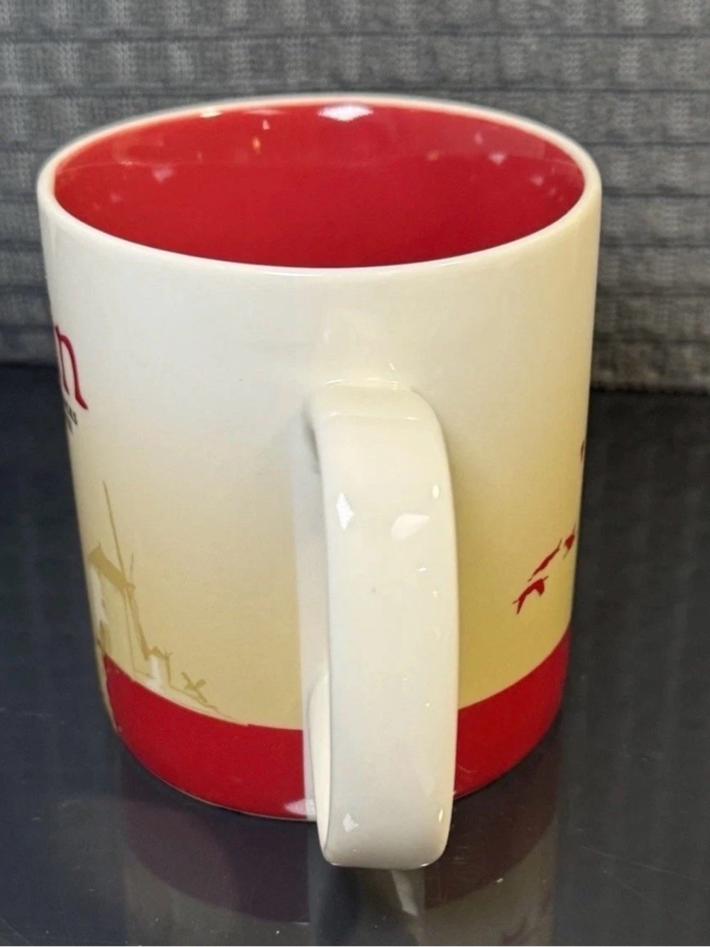 Starbucks Collector Series Spain Mug White Red Beige 16 fl oz EUC - Picture 5 of 8